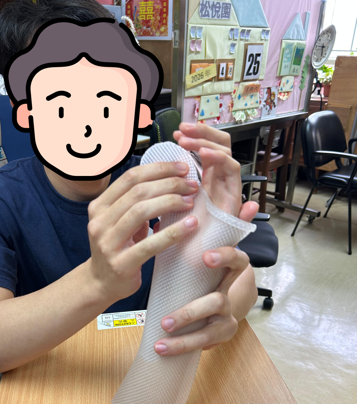 職業治療師臨床體驗計劃:練習製作關節炎手架